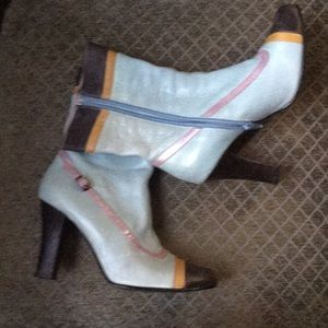 Vintage NYLA leather pants boots.